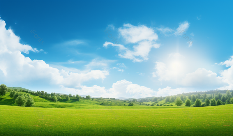 草地天空背景白云绿色壁纸,高清,摄影图,摄影图片,图片大全,摄影图免费下载